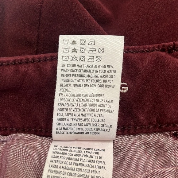 American Eagle Outfitters AEO Sateen Burgundy Jegging Size 10 Short - Picture 8 of 14